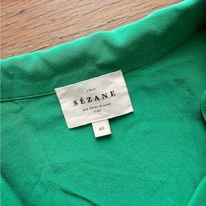 Sezane Green Blouse